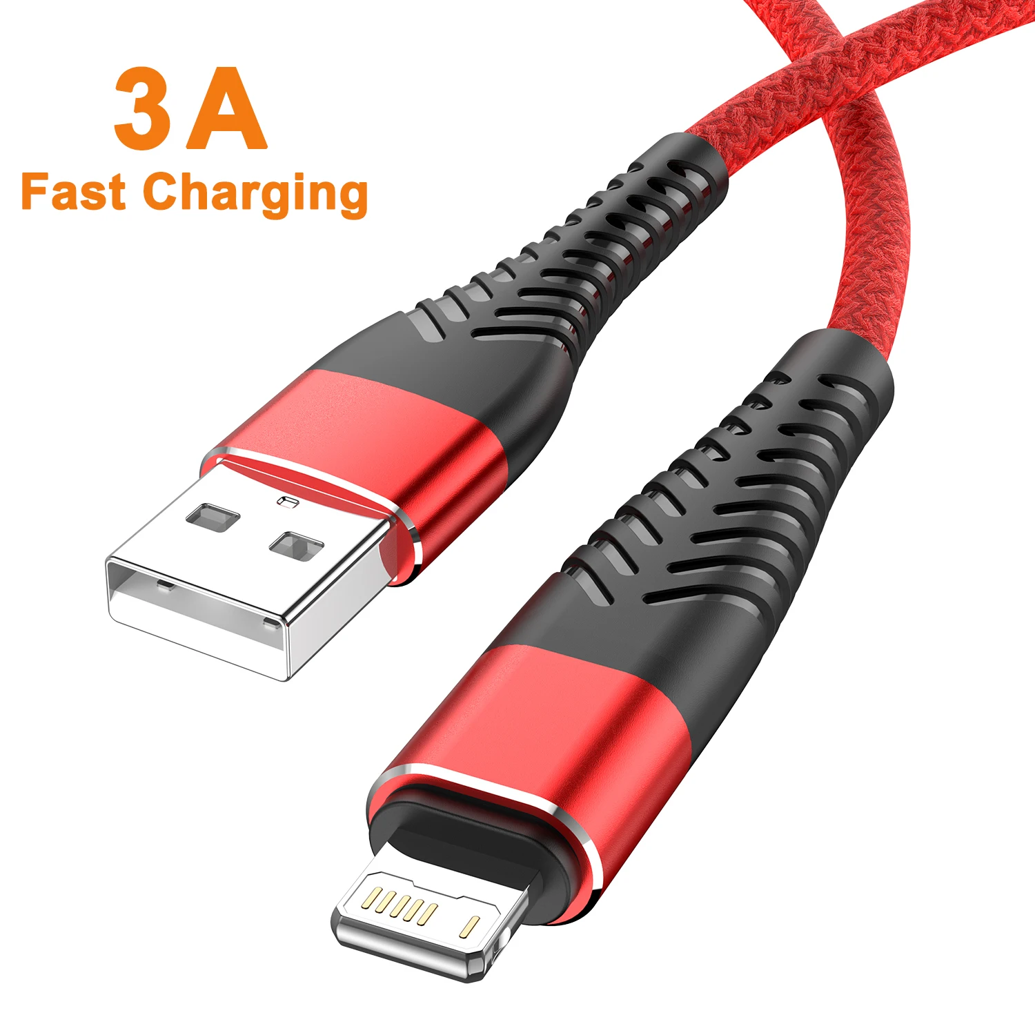 

Fast Charging USB Cable For iPhone 11 12 13 14 Pro Max Xs X XR 6 6s 7 8 Plus SE iPad Origin Mobile Phone Charger Wire Data Cord