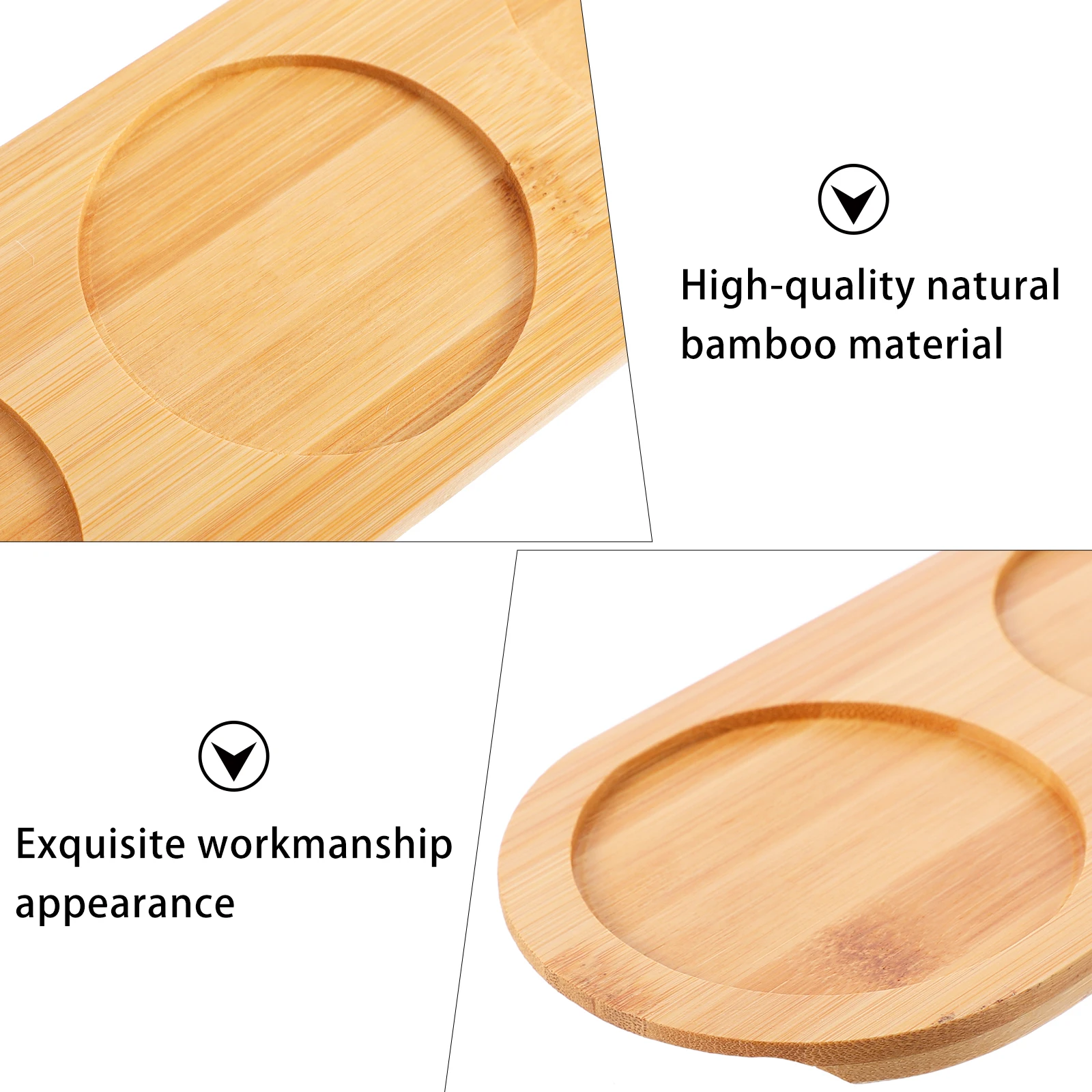 

1pc Bamboo Coaster Tray Teacup Holder Seasoning Jar Stand Desktop Organizer Heat Resistant Cup Bowl Storage Base