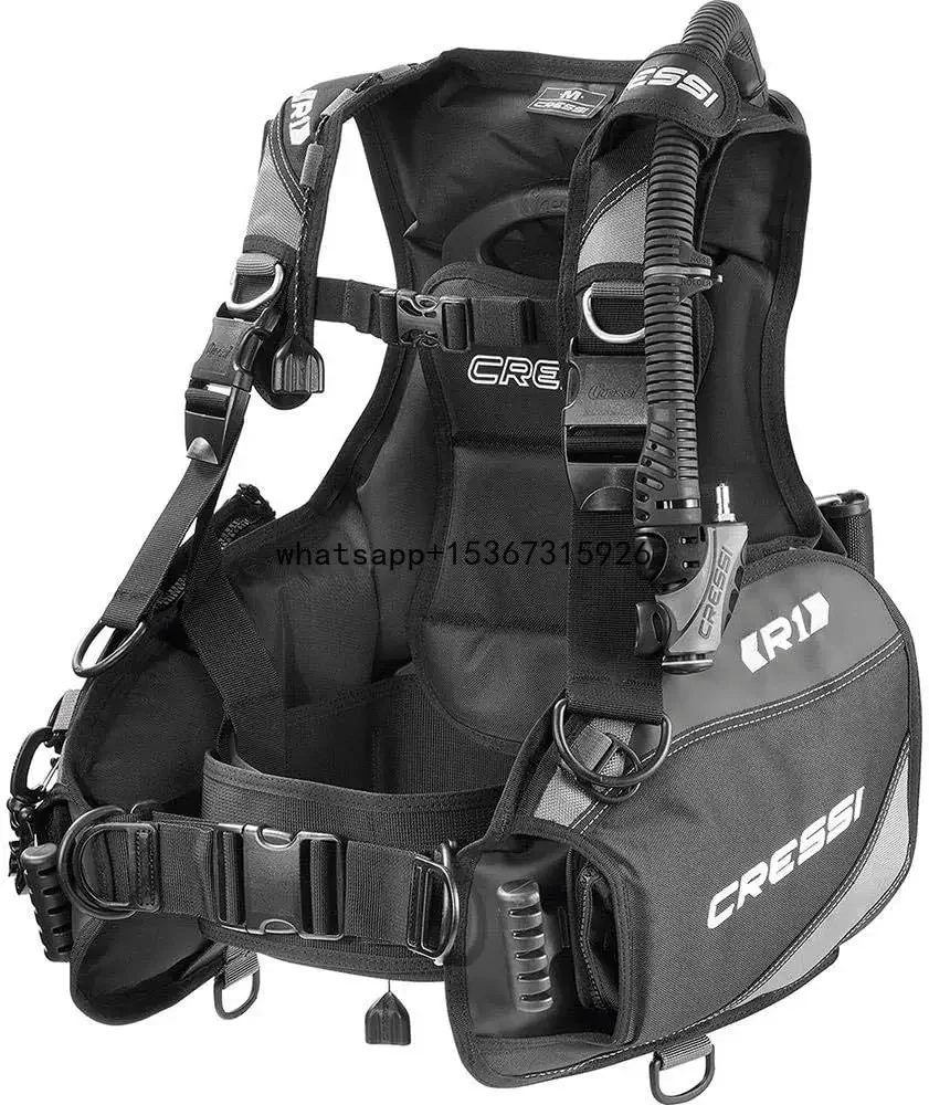 Scuba Diving Jacket BCD with Integrated Movable Weight Pockets and 3 Exhaust Valves: R1: Designed in Italy