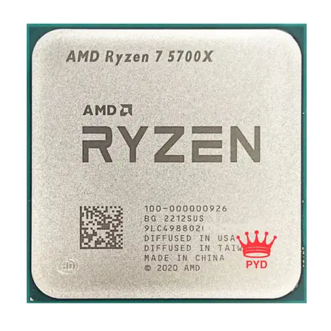 AMD Used Ryzen 7 5700X R7 5700X 3.4 GHz Eight-Core sixteen-Thread 65W CPU Processor L3=32M 100-000000926 Socket AM4