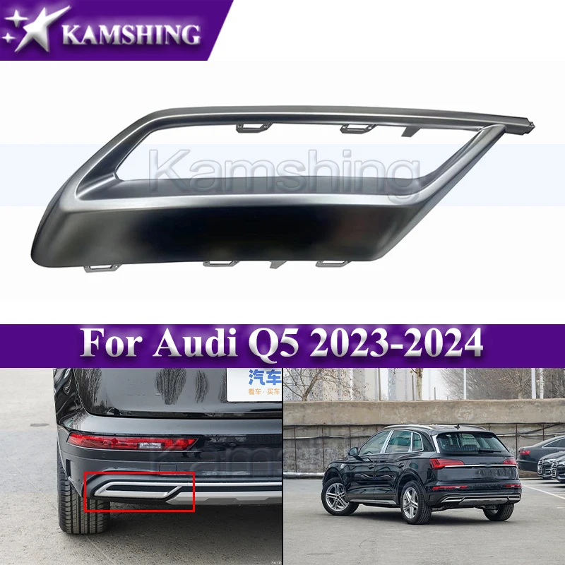

Kamshing Car Rear Exhaust Muffler Tail Throat Pipe Cover Trim For Audi Q5 2023-2024 Tail Throat Trim Frame