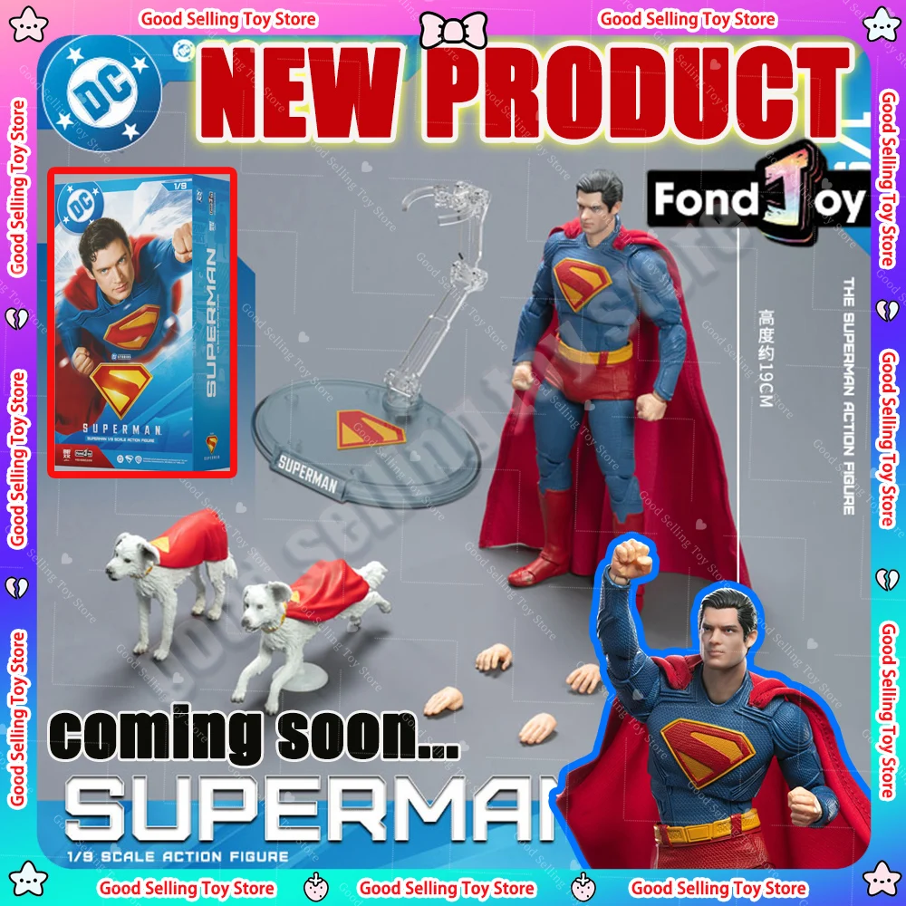 

New Fondjoy DC Superman Action Figure Movie Version Gunn New Anime Figurine Handmade Ornament Toy Boy Birthday Gift Collection
