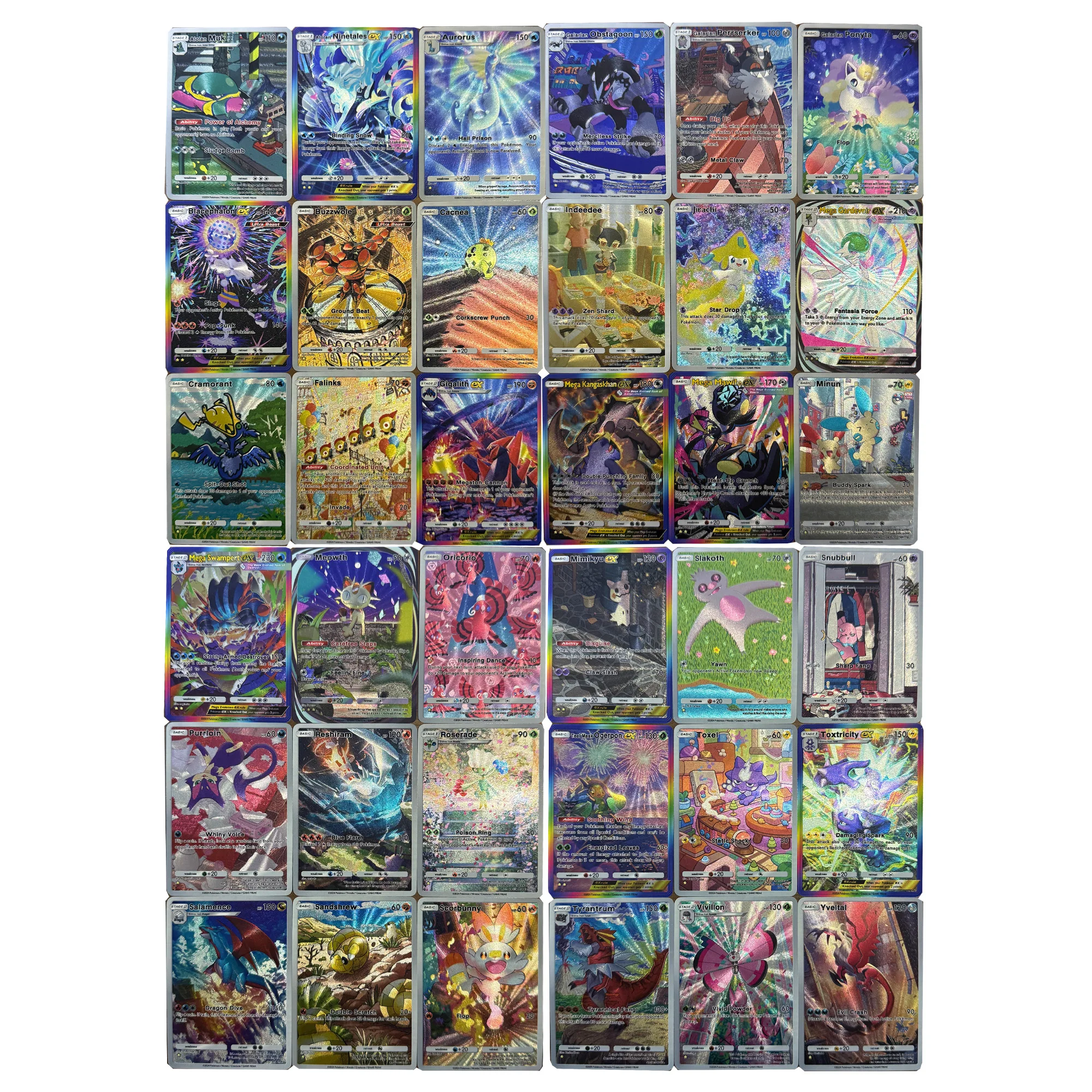 

9Pcs/set Diy Self Made Ptcg Pocket Aurorus Blacephalon Collection Card Coarse Flash Ptcg Gardevoir Minun Anime Cards Gift Toys