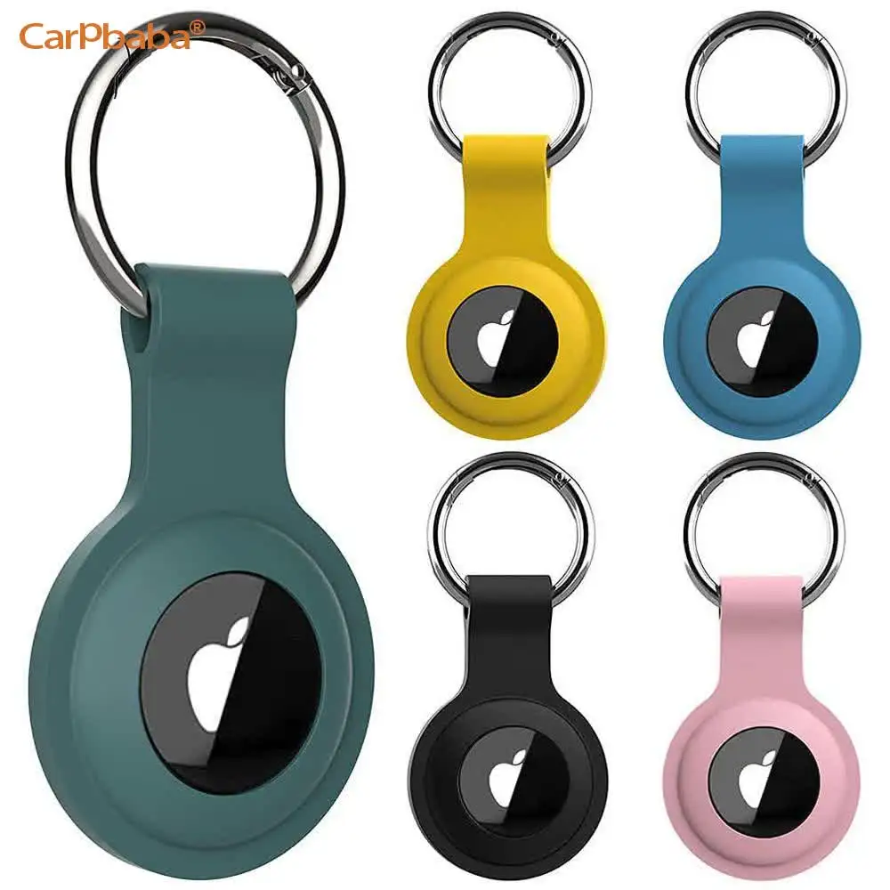 Cover for Apple Airtags Case Liquid Silicone Protective Shell tracker Accessories Anti-scratch Sleeve Keychain Air tag case