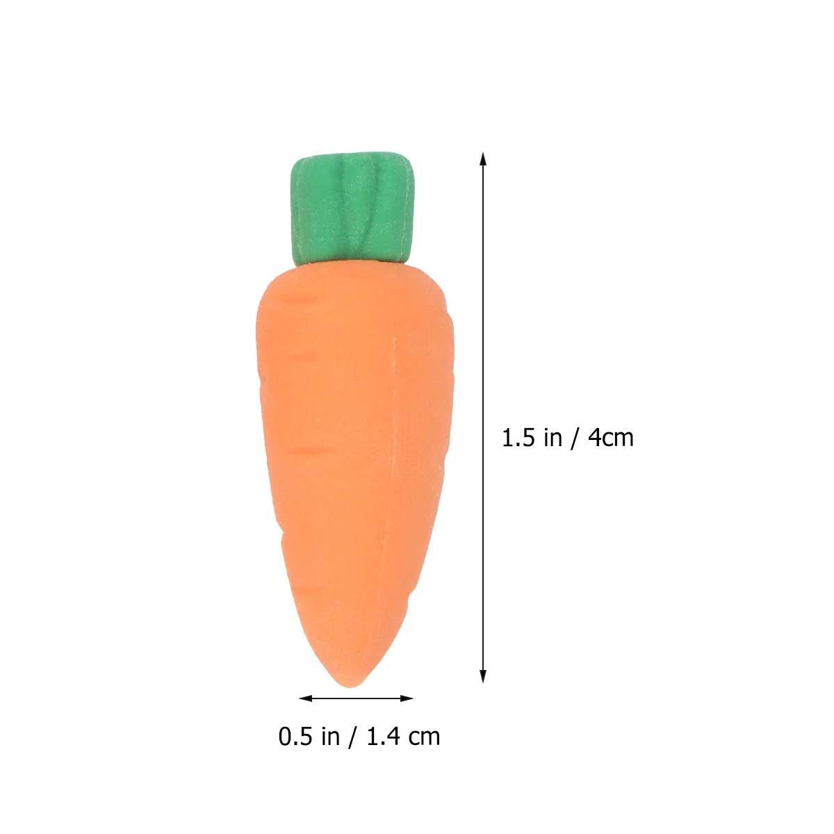 Gomme en forme de carotte, crayon en caoutchouc de remplissage, cadeau créatif pour enfant, 30 pièces