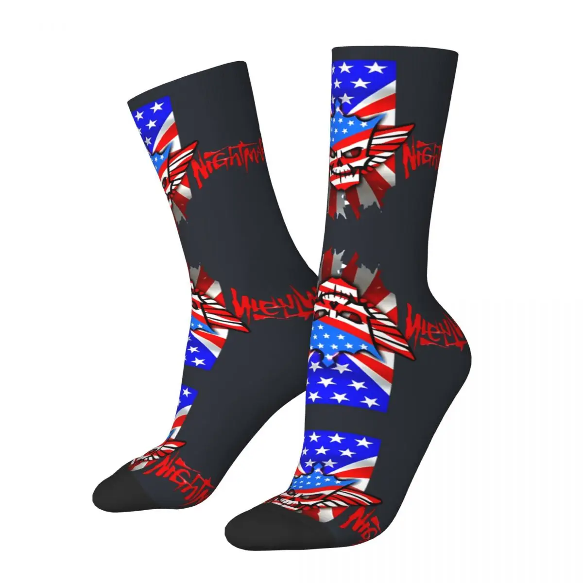 Happy Funny In The Ring Men's graphic Socks Vintage Harajuku Cody Rhodes Hip Hop Novelty Seamless Crew Crazy Sock Gift fugees