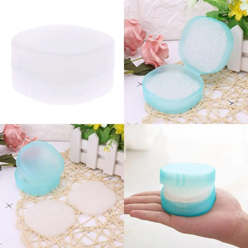 

E8BD Travel Soap Box Sponge for Case Container Holder Leak Proof Shower Bathroom Home Outdoor Hiking Camping Soap Dishes New