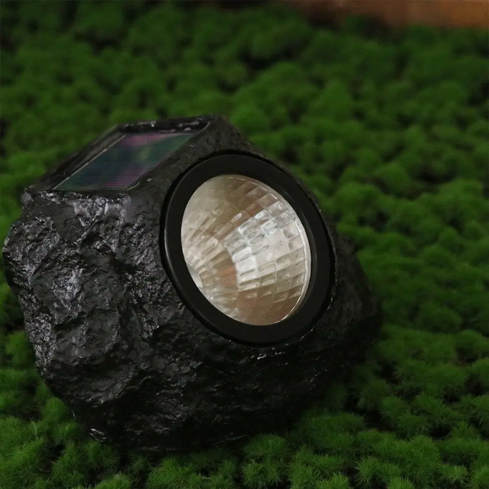

Warm Light Spotlight Solar Stone Light Simulation Stone Waterproof Solar Rock Lamp Resin LED Lawn Lamp Landscape