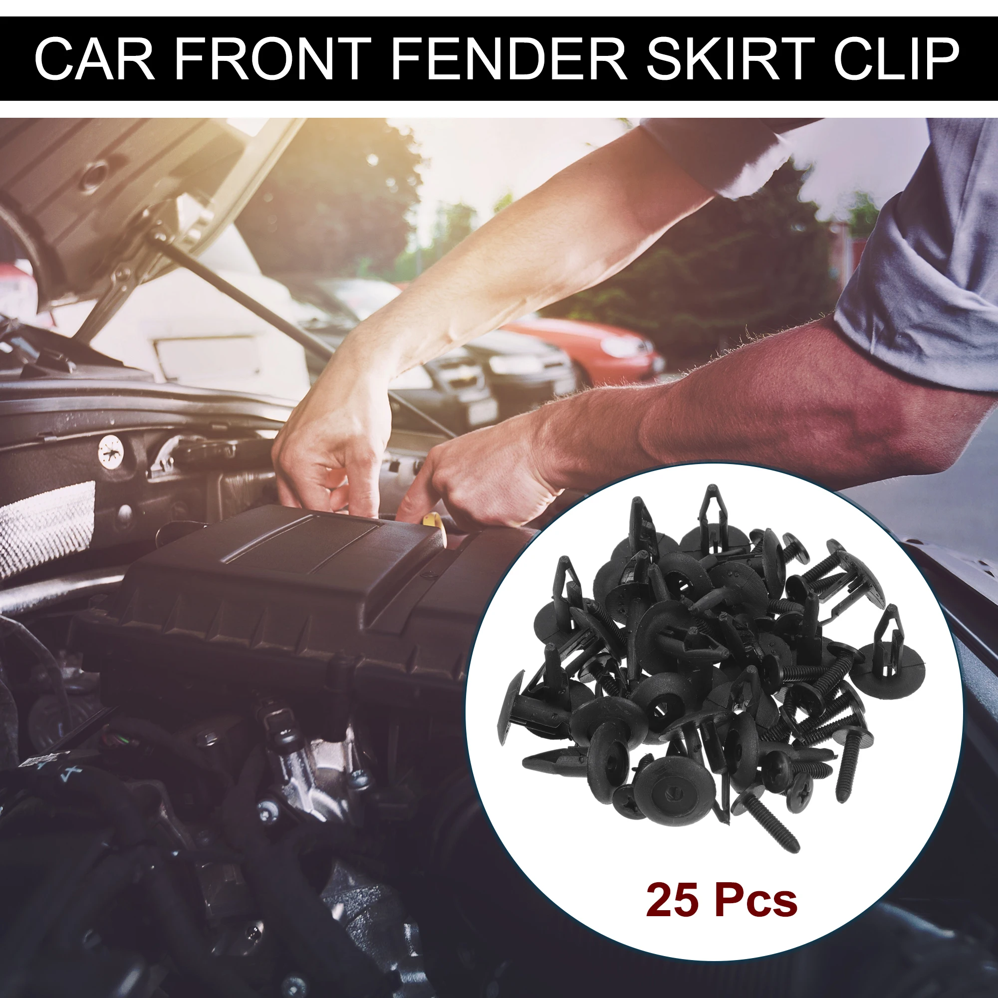 UXCELL Car Front Fender Skirt Clip for Ford Edge 2007-2014 Bumper Push Type Plastic Retainer Rivets 25/50/100 Pcs