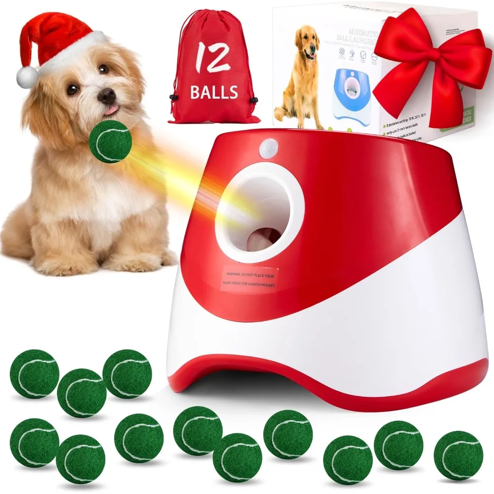 Automatic Ball Thrower for Dogs, Dogs Balls Thrower Launcher, Rechargeable Automatic Dog Toy, Dog Ball Launcher