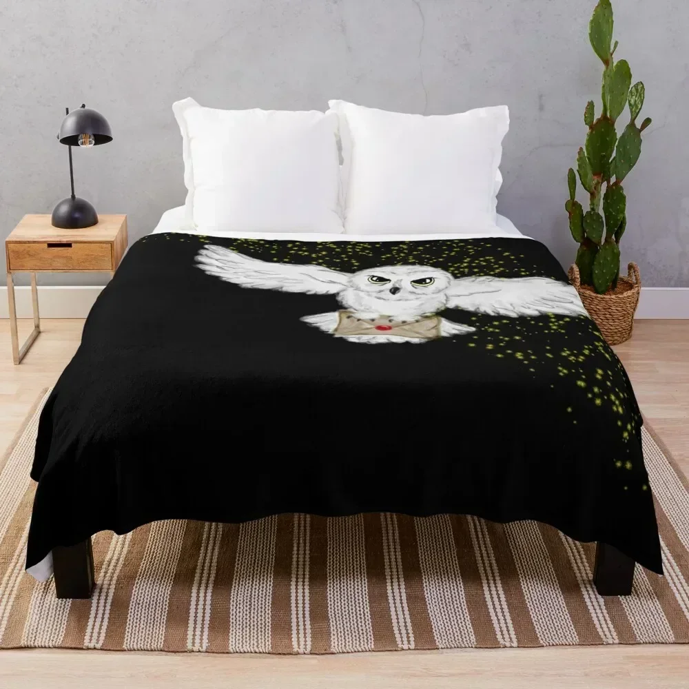 

Owl Flight Throw Blanket Wrinkle Resistant Lightweight Blanket