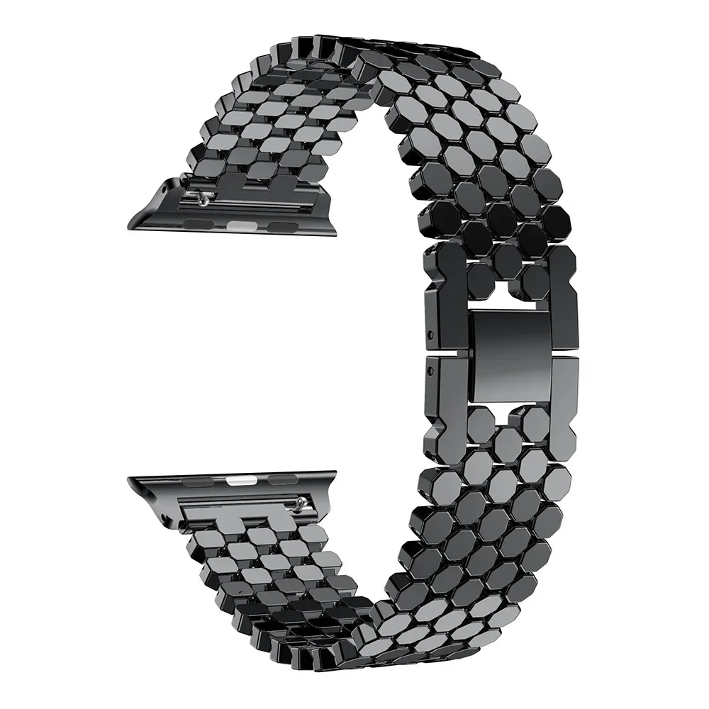 /49mm Fischs chuppen Edelstahl Armband für Apple Watch 5/6/7/8/se/Ultra Waben form Uhren armband 38/42mm 40/44mm