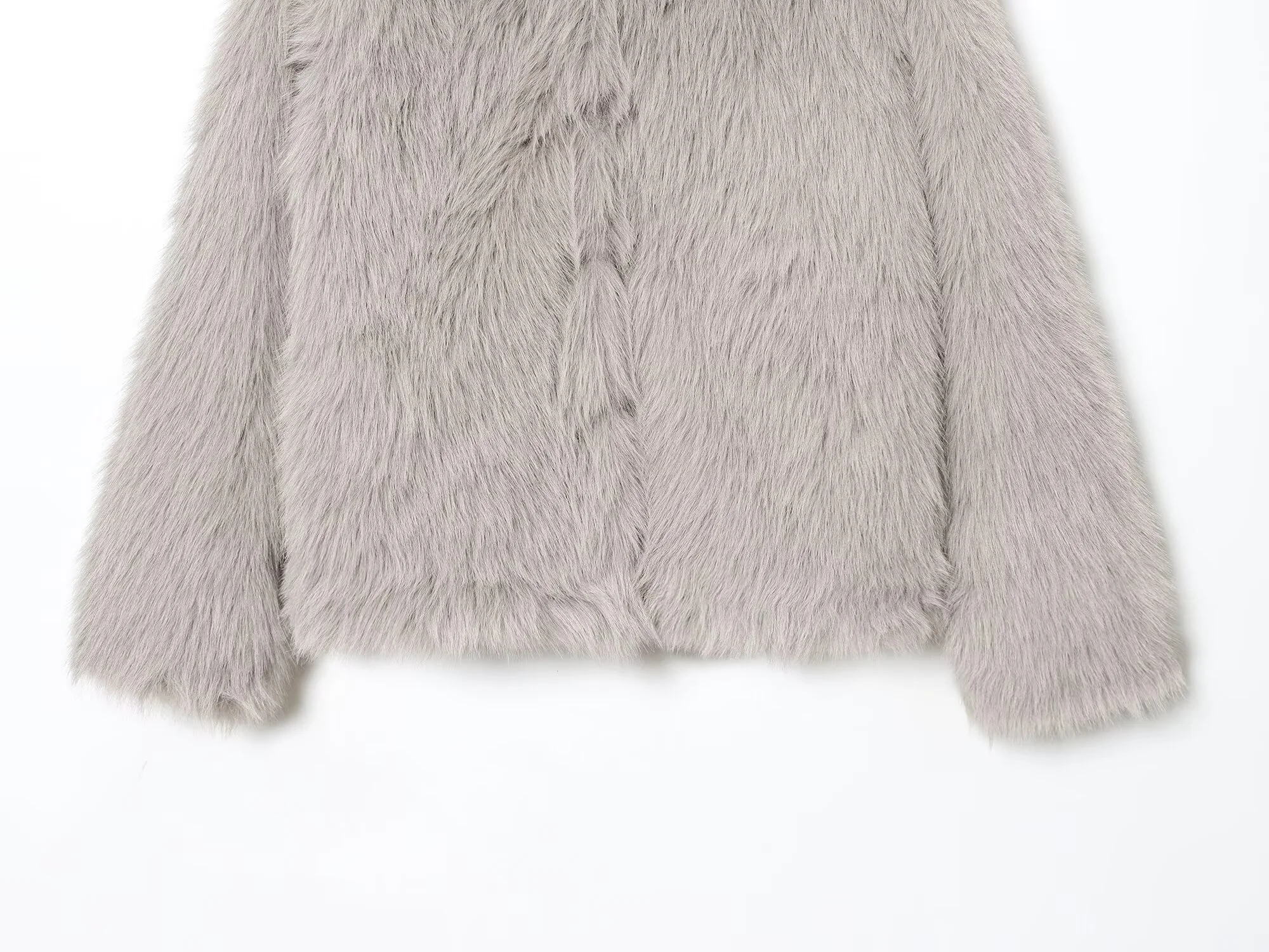 2025 inverno nova feminina casual moda versátil simples high-end lapela manga comprida efeito de pele sintética jaqueta com capuz