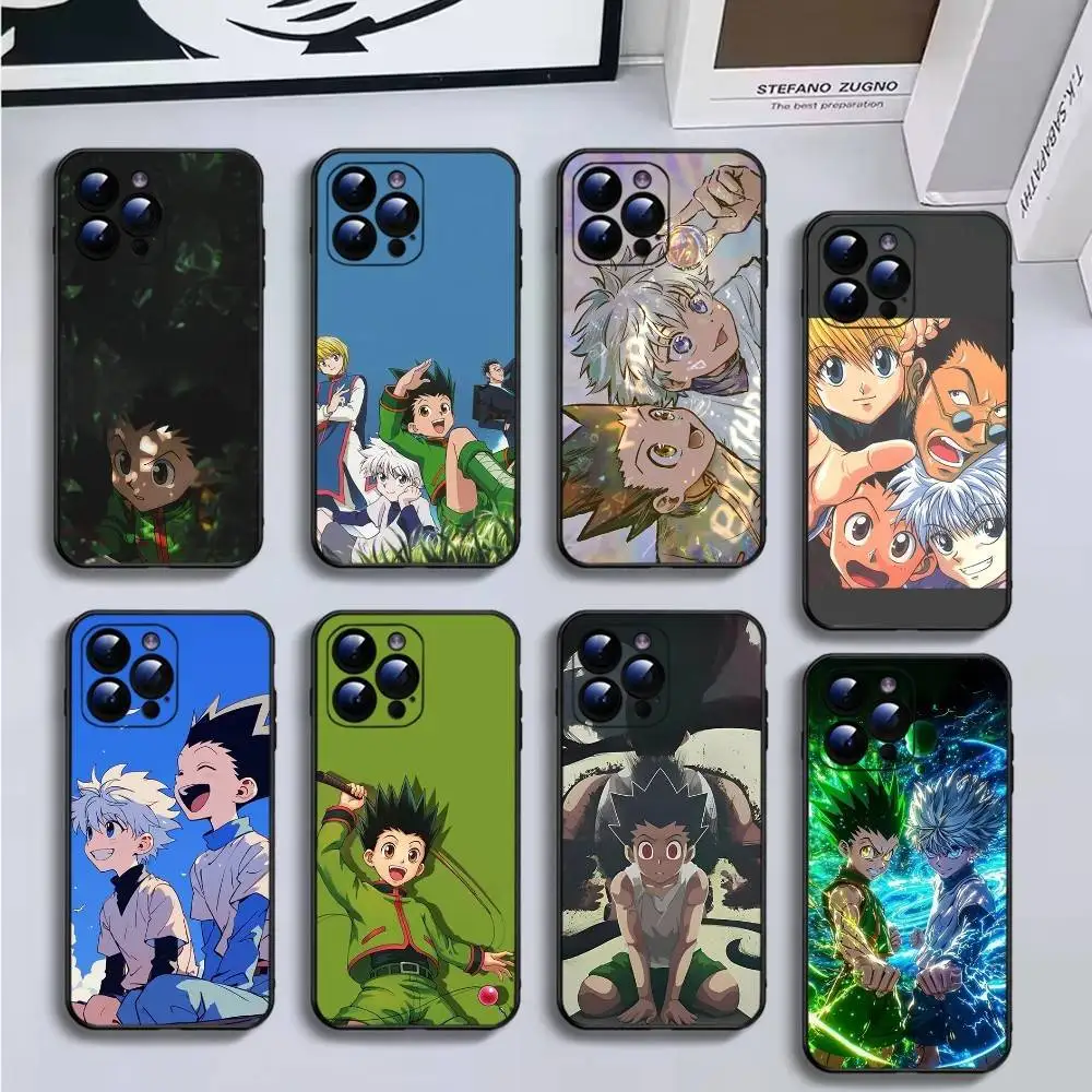

Anime H-Hunter HXH Phone Case For iPhone16,15,14,13,12,11 Plus,Pro Max,XS,X,XR,SE,Mini,8,7,Soft Black Cover