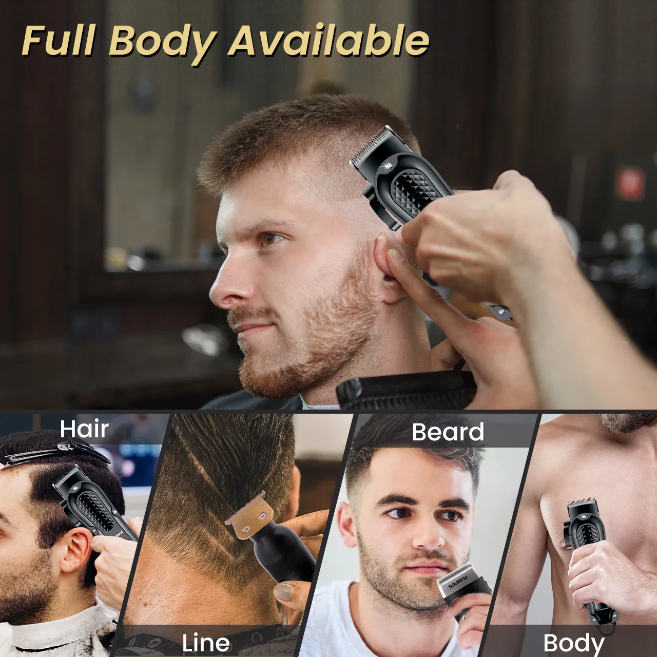 Solimpia Hair Clippers Set Machine Oil Head Carving Digital Display Haircut Scissors Electric Pusher Three-Piece Set image 6