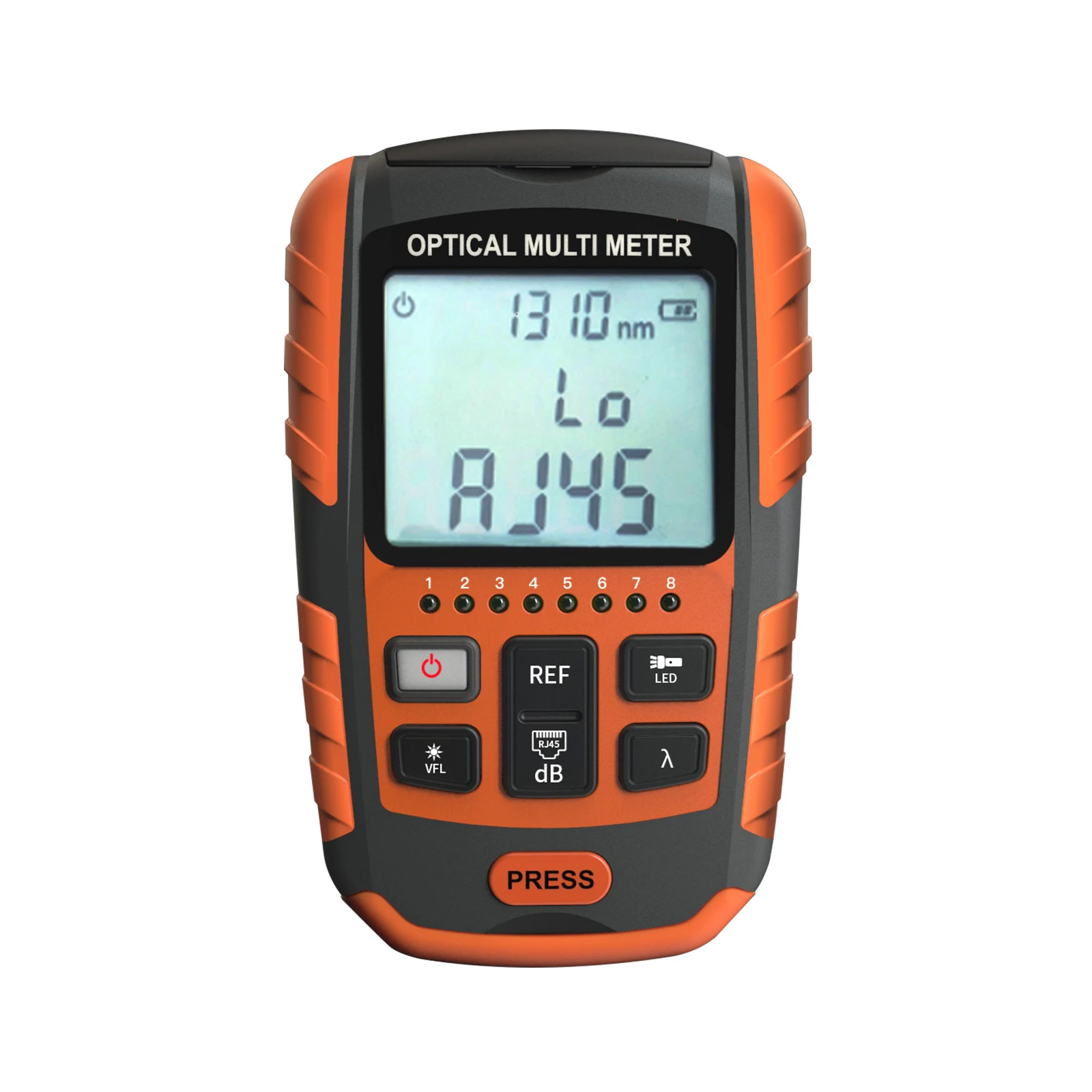 Novker NK260AL-V15 Optical Power Meter, 800~1700nm, -70~+6dBm, Universal Connector SC/FC/ST, VFL Visual Fault Locator Optional, Handheld Fiber Optic Power Tester for FTTH FTTX Telecom