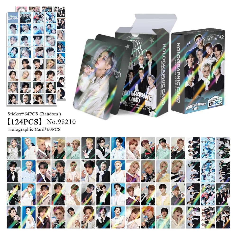 

SKZoo124 Laser Cards STRAYKIDS Stay With Your Wings Flash Card Stickers LOMO Card