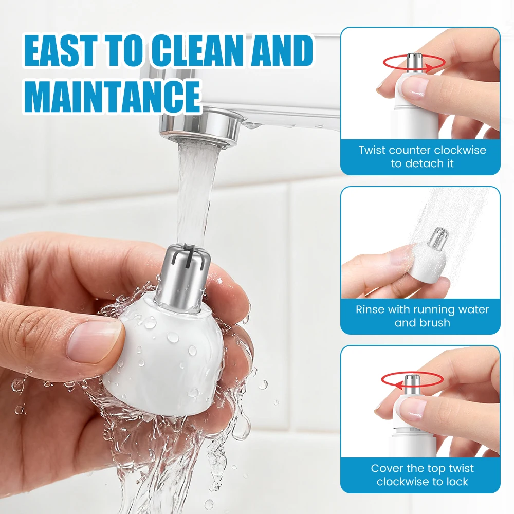 ماكينة تشذيب شعر الأنف والأذن قابلة لإعادة الشحن عبر USB للرجال، تصميم صغير محمول مع شحن سريع، مجموعة أدوات العناية الكهربائية #3