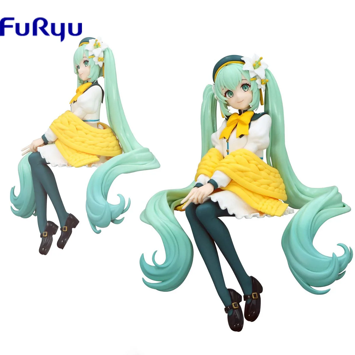 100% Original in Stock FuRyu  Noodle Stopper Figure Piapro Characters Hatsune Miku Lily, White Anime Figure  Collection Series