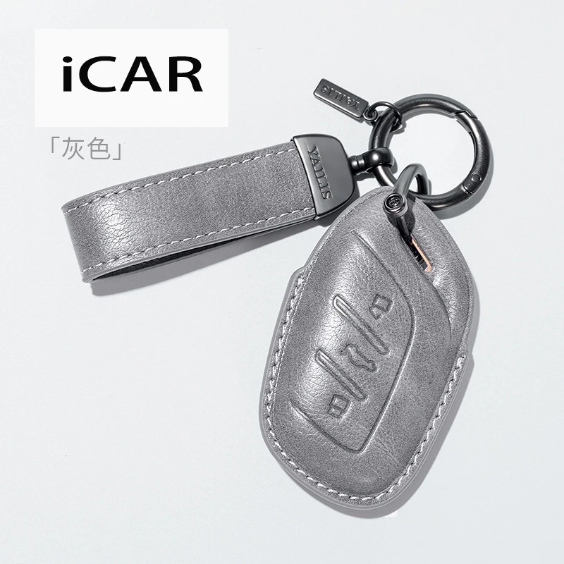 ICAR vera pelle 3 pulsanti per MG 4 2023 Mg4 Ev MG HS GT ZS EV ZX MG5 MG6 Smart Remote Car Key Case Cover portachiavi Accessorie