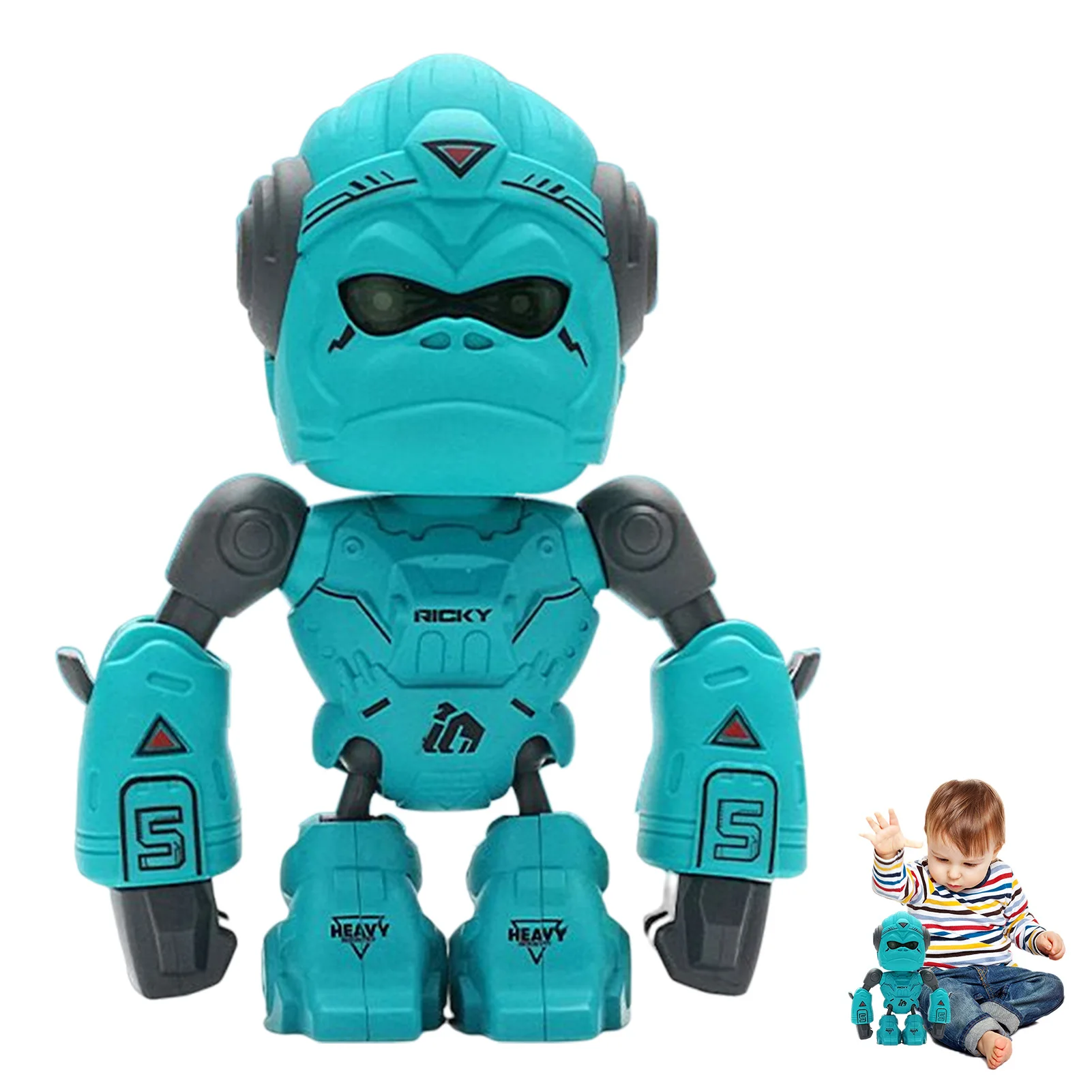 

Robot Gorilla Toys For Kids Boxing Violence Alloy Orangutan Mechanical Boxing Children's Toy Fun Vital Boxing Orangutan Toy King