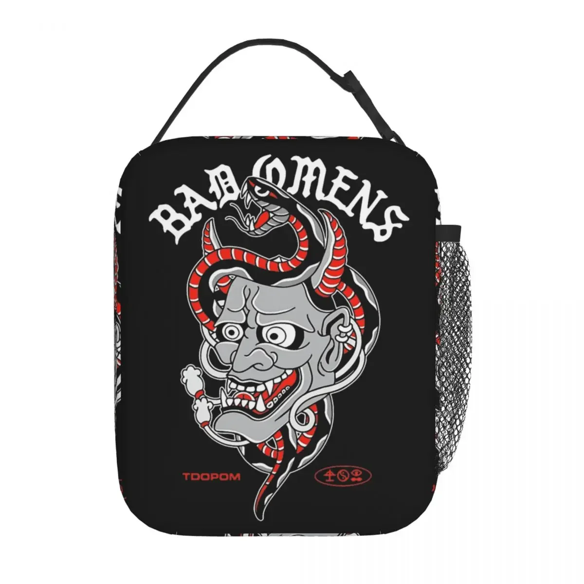 Hannya Bad Omens Insulated Lunch Bag High Capacity Reusable Cooler Bag Lunch Box Tote Work Outdoor Food Bag