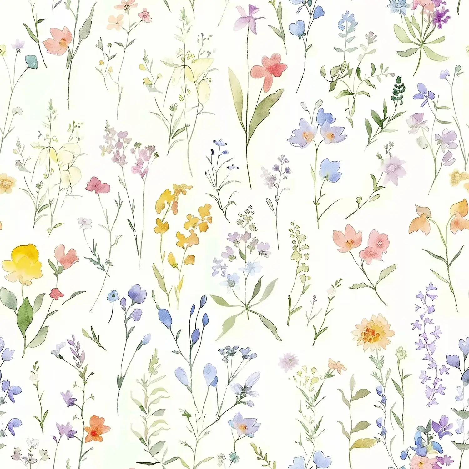 

Floral Peel and Stick Wallpaper Boho Contact Paper Wildflower Leaf Removable Self Adhesive Wall paper for Bathroom Bedroom Decor