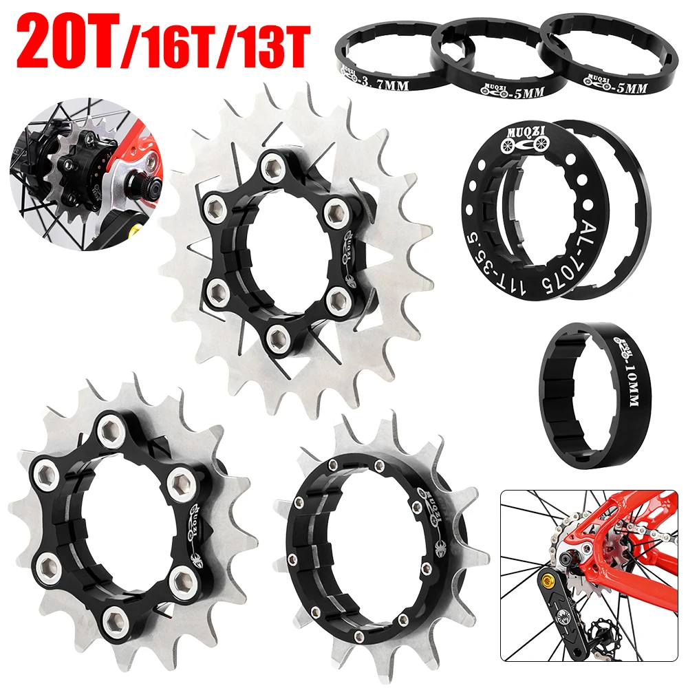 13T 16T 20T MTB Bicycle Single Speed Cassette Cog Mountain Bike Freewheel Conversion Kit Bike Sprocket Cog Bicycle Accessories