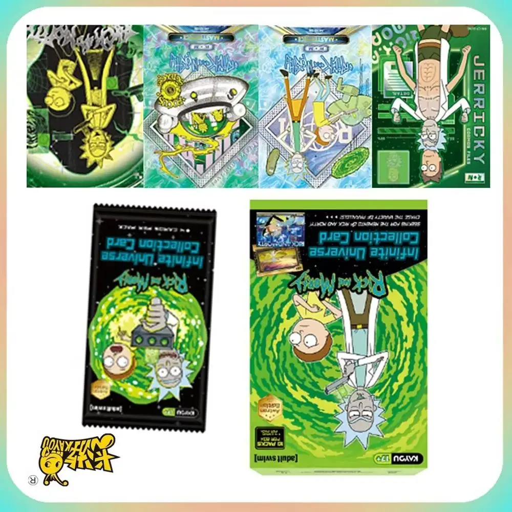 KAYOU Rick and Morty Infinite Universe Collection Cards Starlight Booster Pack Double-layer Thick Card Collectible Gift for Kids