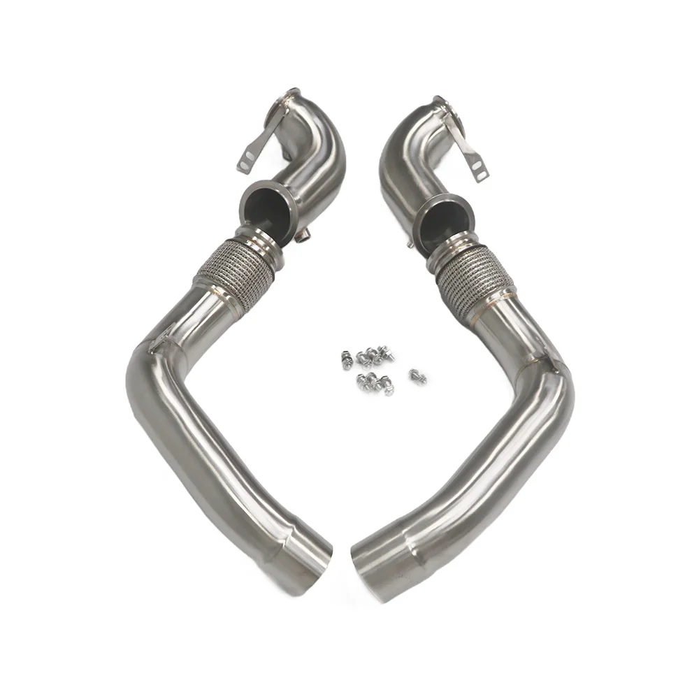 M5 F90 S63 4.4T 2018-2021 Exhaust Header Downpipe High-Flow Stainless Steel SS304 Straight Downpipe for Vehicles