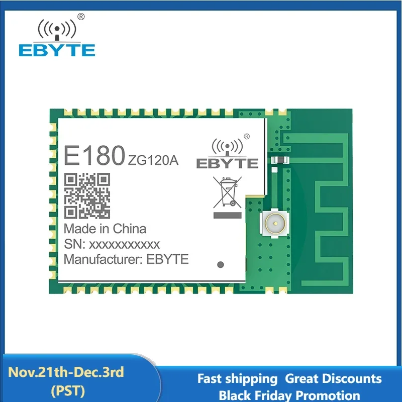 EFR32 Zigbee3.0  Wireless Module SoC 2.4GHz Long Range Data Transceiver Zigbee Touch Link For Smart Home System E180-ZG120A