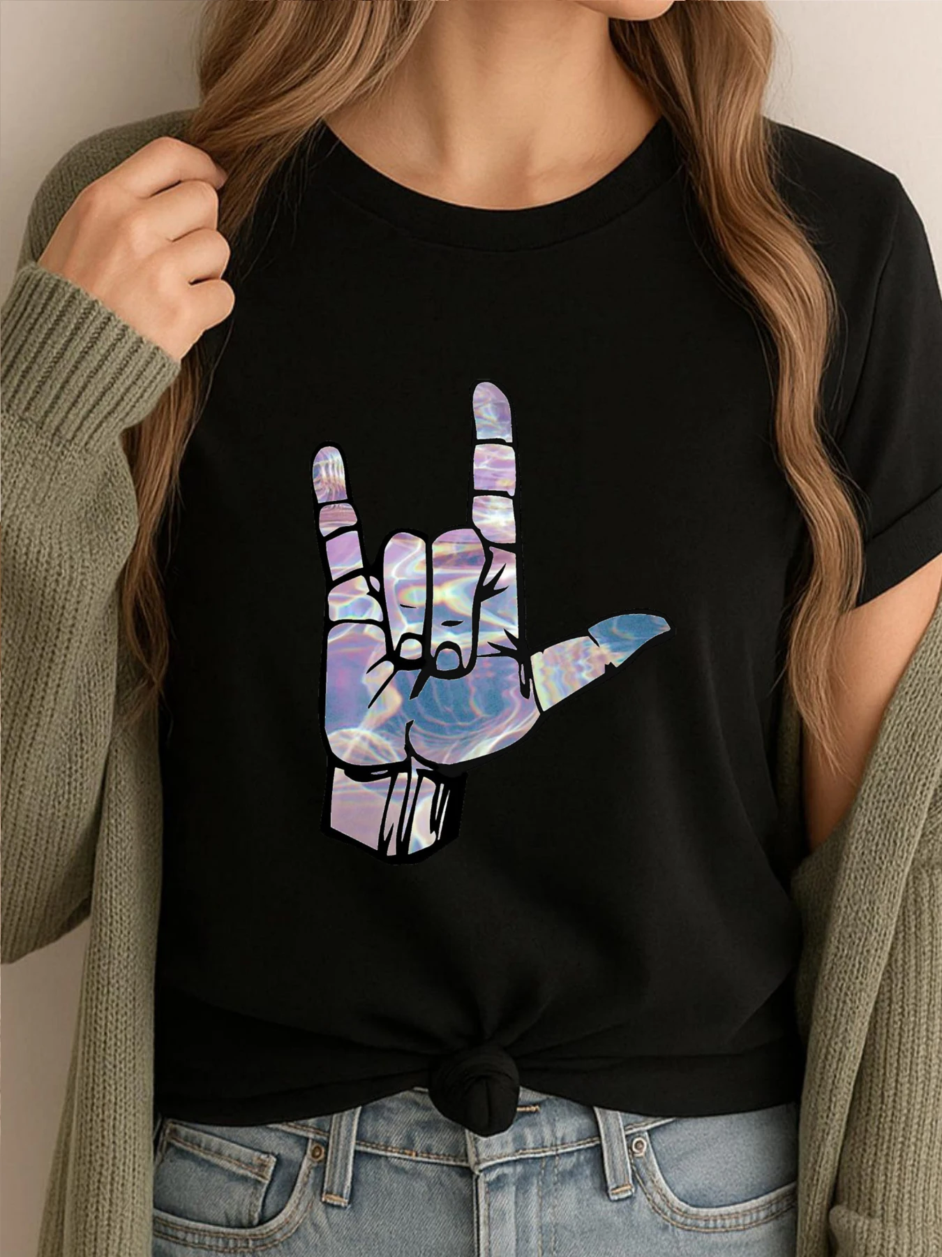 

Female Tops Ily Hand Luxury Clothing Women High Quality Adult T Shirt Leisure Graphic Tshirts Vintage Style