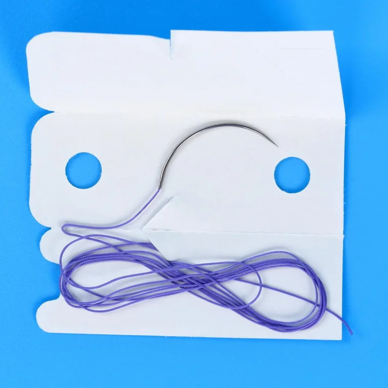 

Ветеринарные впитывающие шовки PGA с иглами 75 см, фиолетовые стерилизованные ветеринарные домашние животные, 12 шт./кор., стерильные