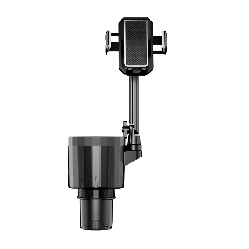 

CYGJ-Car Cup Holder With Phone Mount, 2 In 1 Adjustable Cup Holder Expander With 360° Rotation Cellphone Holder
