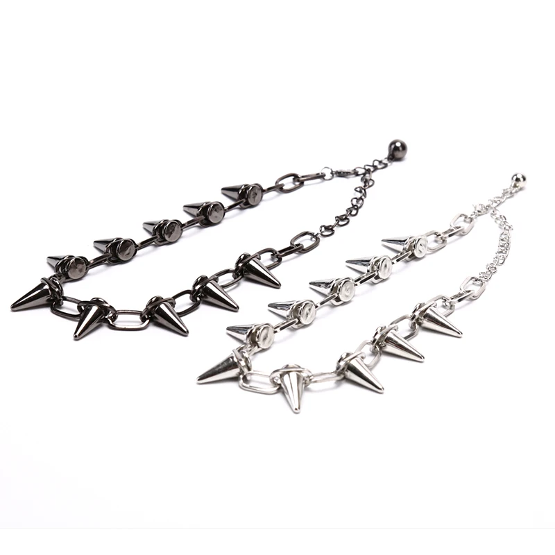 New Spike Rivet Punk Collar Necklace Goth Rock Biker Link Chain Choker Jewelry