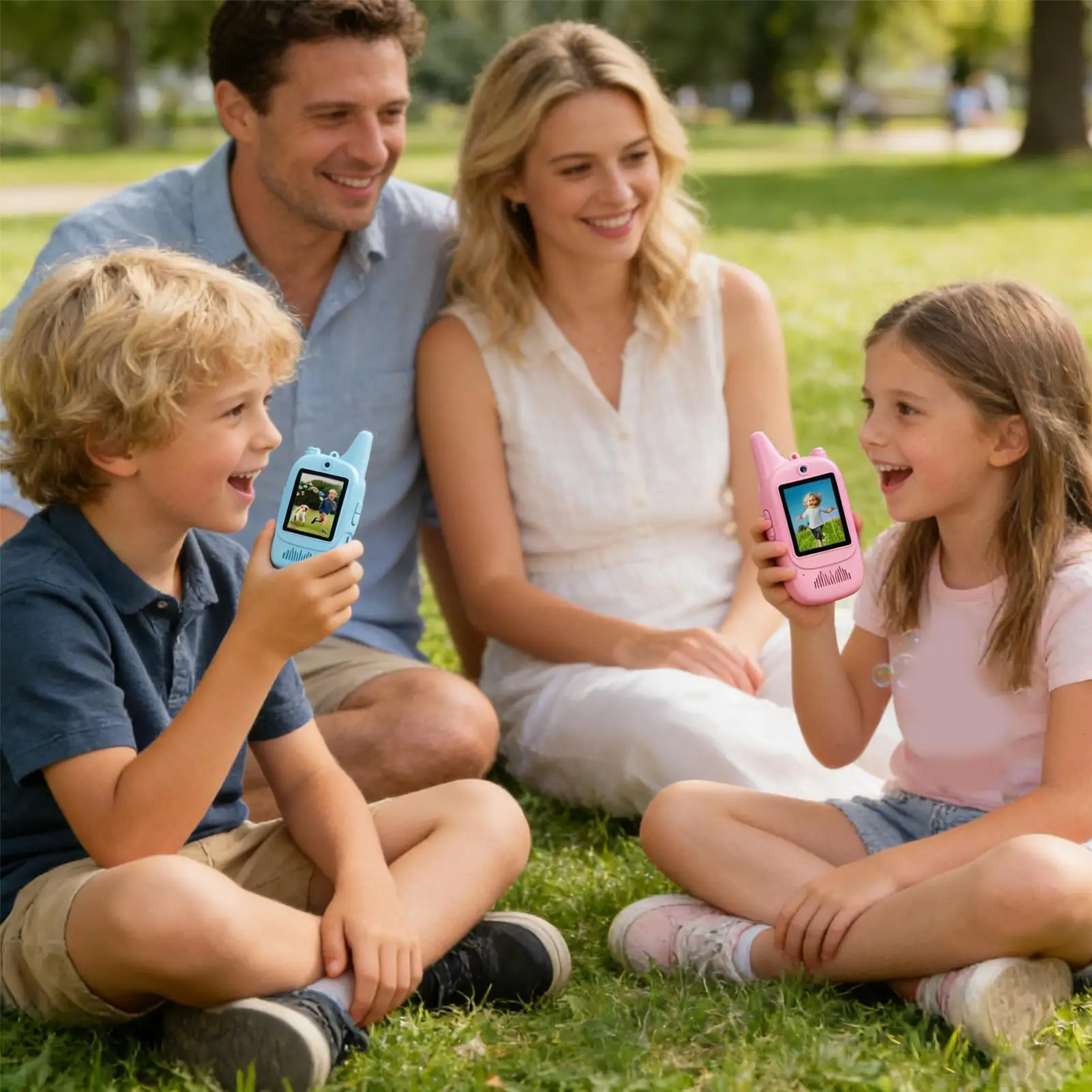 Aggiorna i giocattoli parlanti video per bambini per bambini Gioco portatile bidirezionale per interni ed esterni a lungo raggio per regali di compleanno per bambini