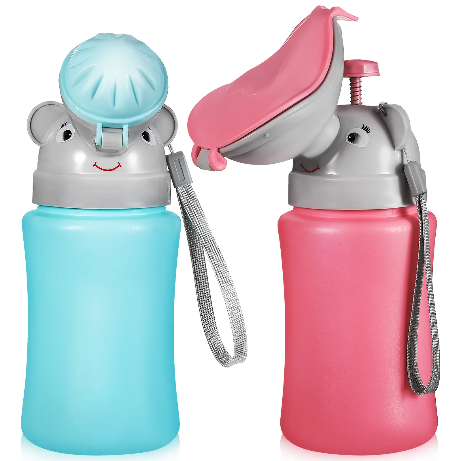 قطعتان من مبولة الأطفال الصغار المحمولة للأولاد والبنات، نونية السفر للأطفال، مرحاض الطوارئ للتخييم في السيارة في الهواء الطلق، زجاجة تدريب التبول #2