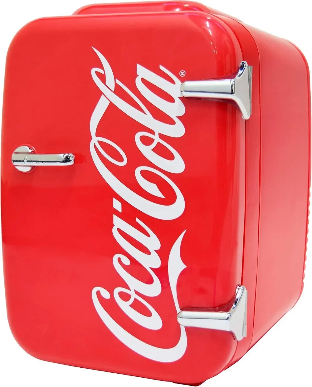 Retro Mini Fridge, 4L/6 Can 12V Portable Cooler and Warmer, AC/DC and Dedicated USB Options, Red