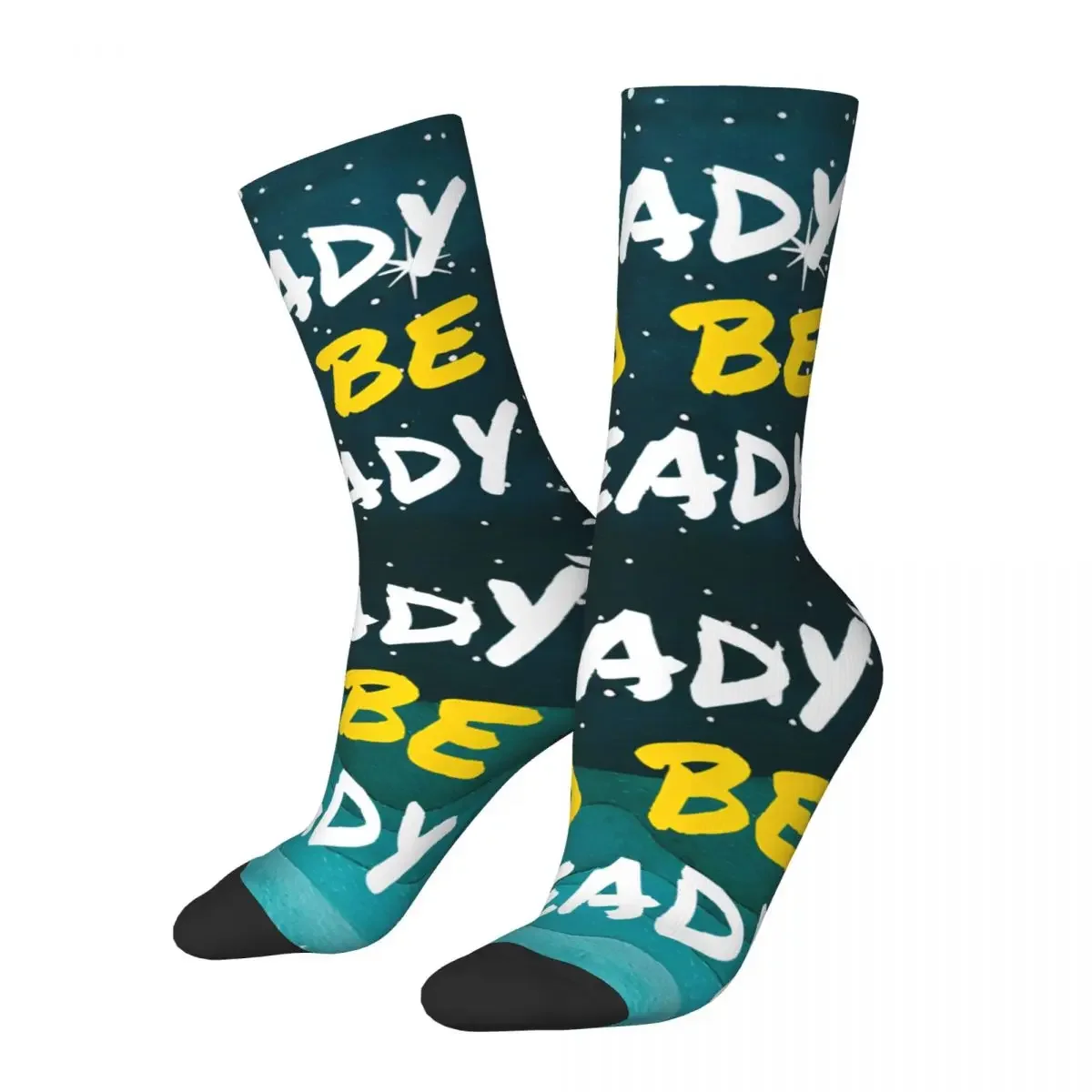 Vintage Motivational Men's compression Socks Unisex Ready To Race Street Style Pattern Printed Novelty Crew Sock