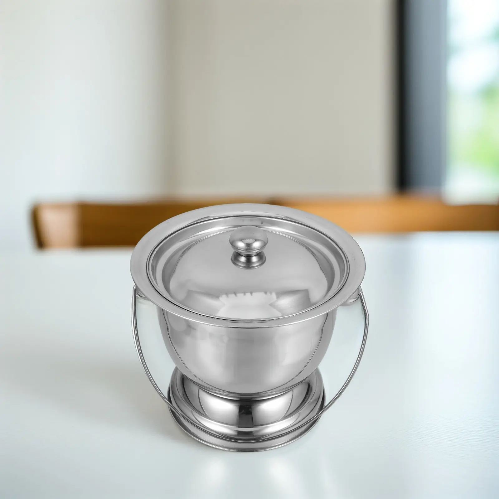 

Children Stainless Steel Spittoon Thickened Covered Night Urinal Adult Chamber Pot Bathroom Portable Commode Bucket