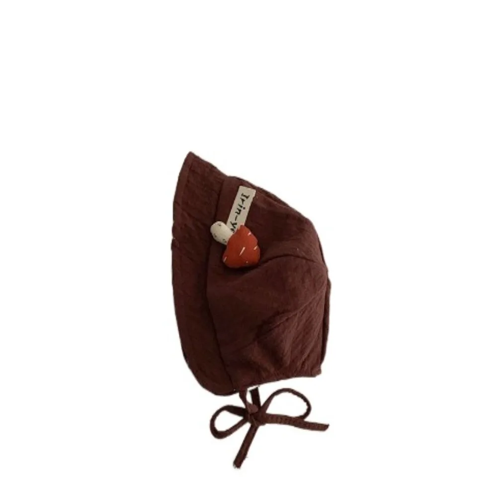 

Soft Breathable Mushroom Kids Sunhat Foldable Wide Brim Baby Bucket Hat Cotton Anti-UV Sunscreen Cap Outdoor