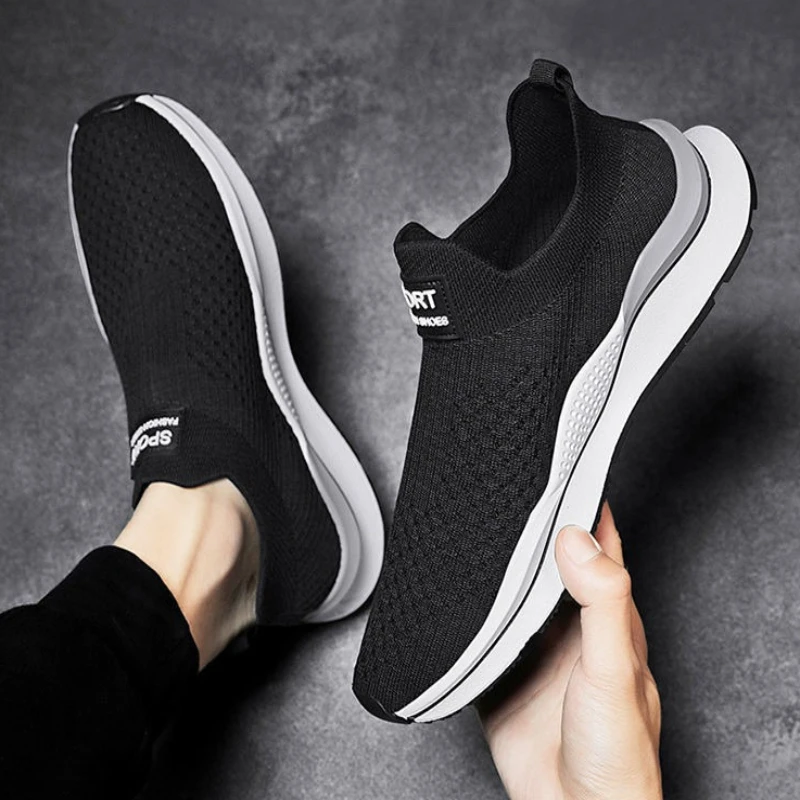 Moda versátil primavera solto-ajuste respirável sapatos masculinos confortáveis tênis casuais solas macias tênis de corrida esportes