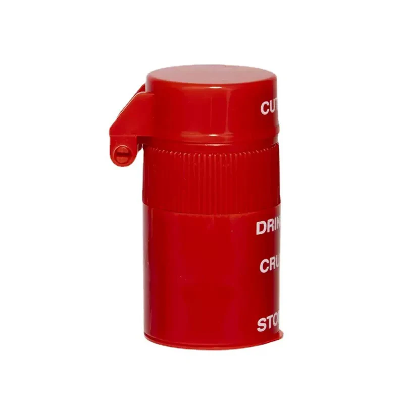 كسارة حبوب التخييم الخارجية المحمولة 2 في 1 أداة القطع والطحن الإبداعية للحبوب والفيتامينات مع كوب ماء قابل للفصل #5