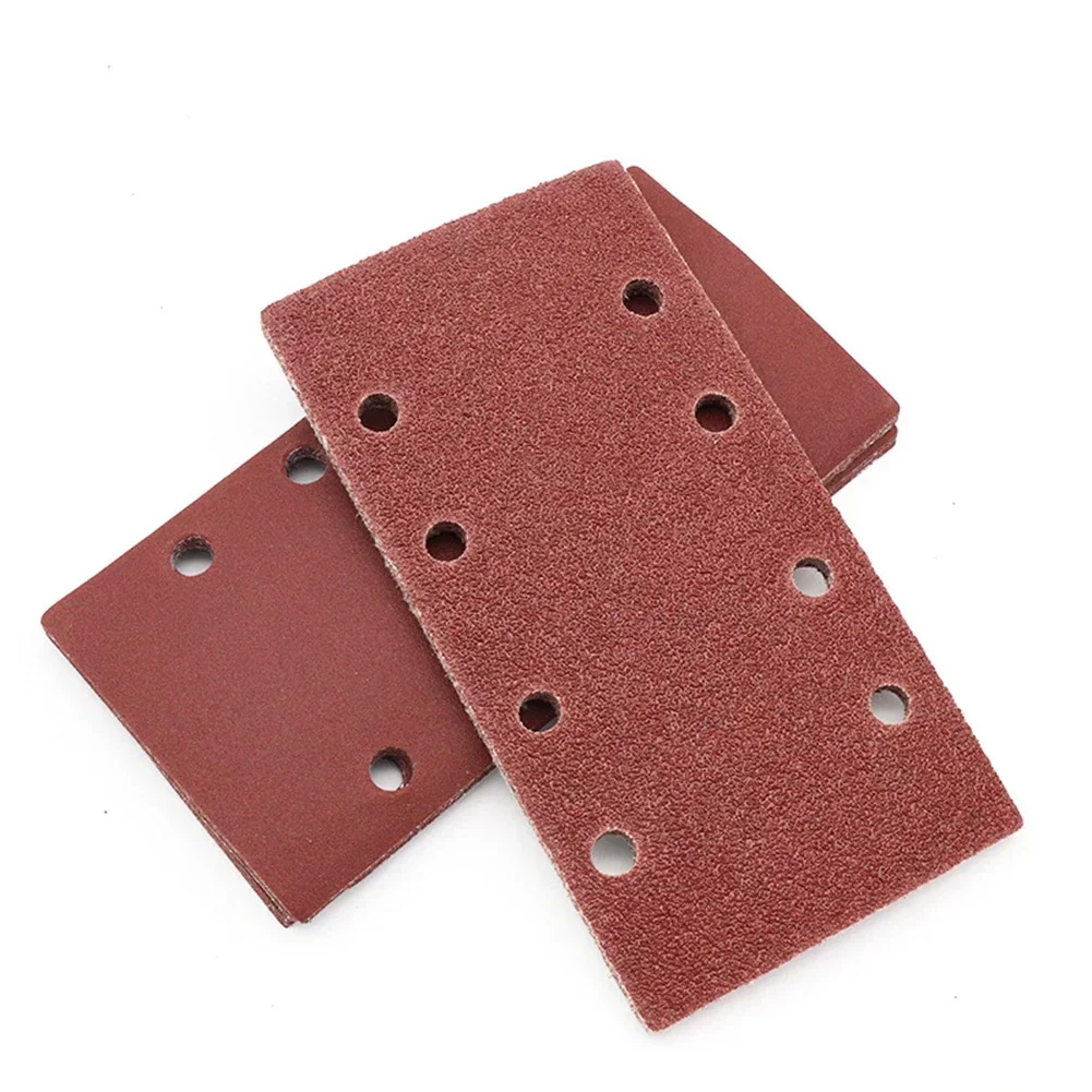 Ensemble de papier abrasif auto-adhésif rectangulaire, papier abrasif floqué, papier abrasif sec pour le polissage du bois et du métal, grain 80,