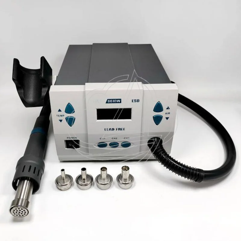 LCD Digital Hot Air Rework Station Auto Sleep Cyclone Heat Gun For PCB Electronic Soldering Repair