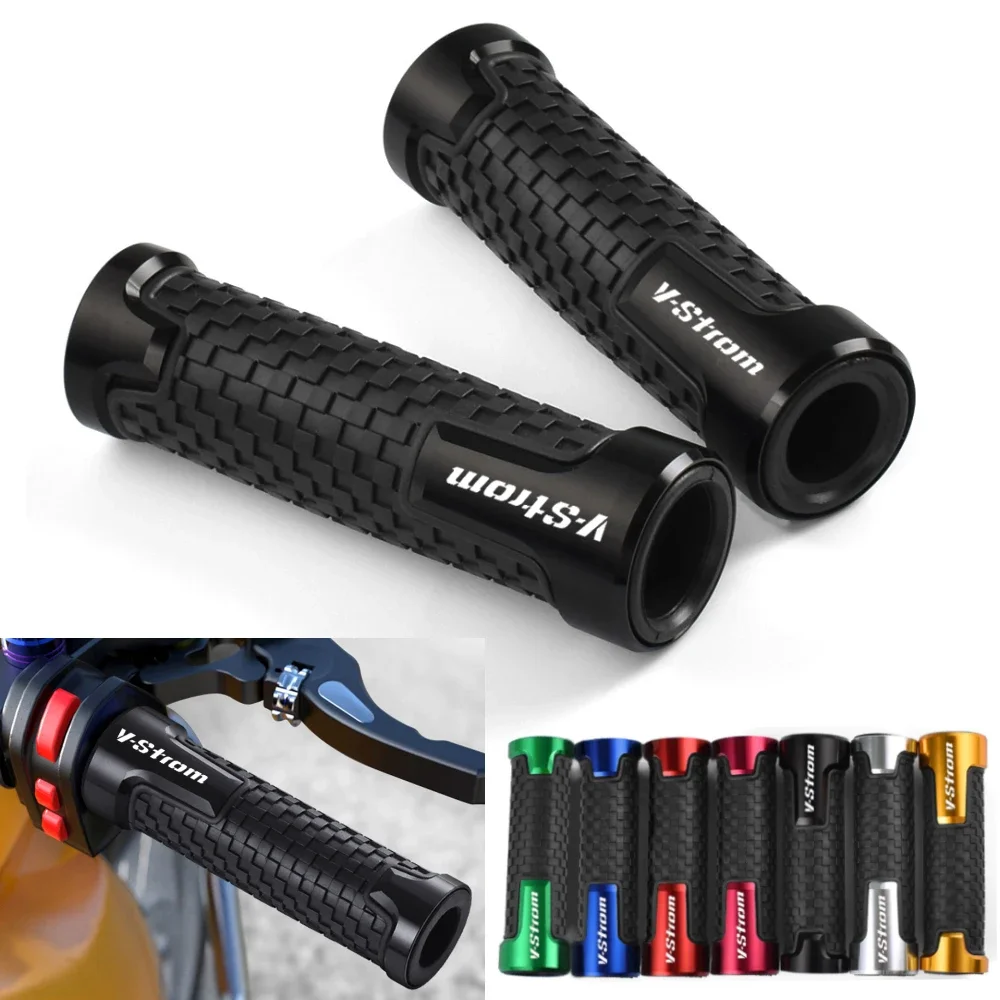 Apertos de guiador da motocicleta cnc borracha moto lidar com propulsor apertos para suzuki v-strom 250 dl250 dl650 dl1000 vstrom 650 1000 250