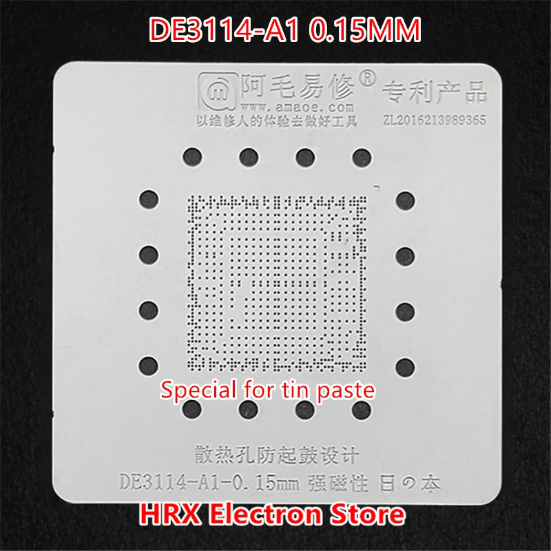 DE3114-A1 BGA Stencil For HD Set Top Box Chip Solder paste square hole BGA template