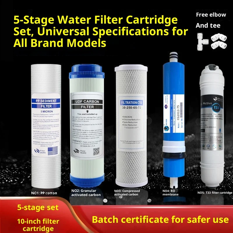 

Water purifier filter element five-level set 10-inch general-purpose pp cotton ro membrane filter drinking water purif