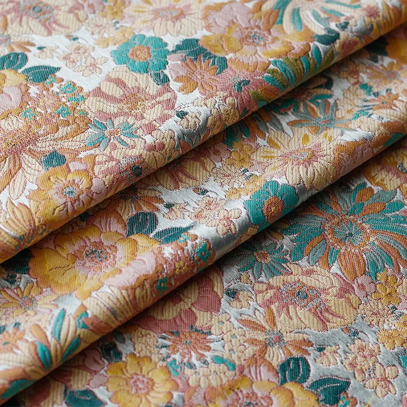 

Thicken Flower Jacquard Fabric for Suit Dress Handbag Diy Sewing