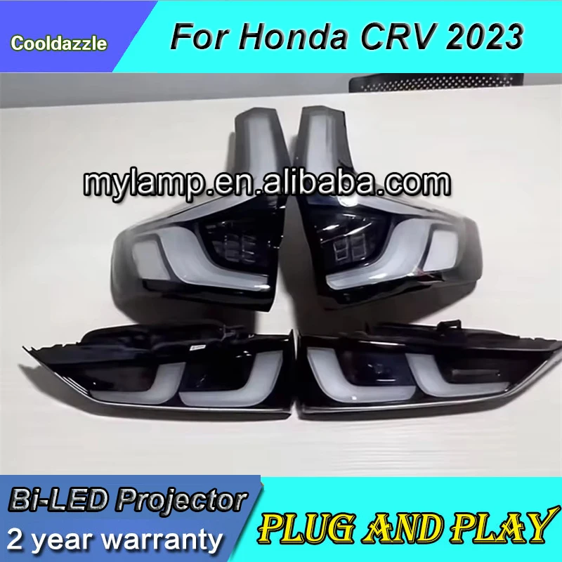 

Для Honda CRV: Светодиодные задние фонари ручной работы, черные, серия Venom, модифицированные, 2023 год